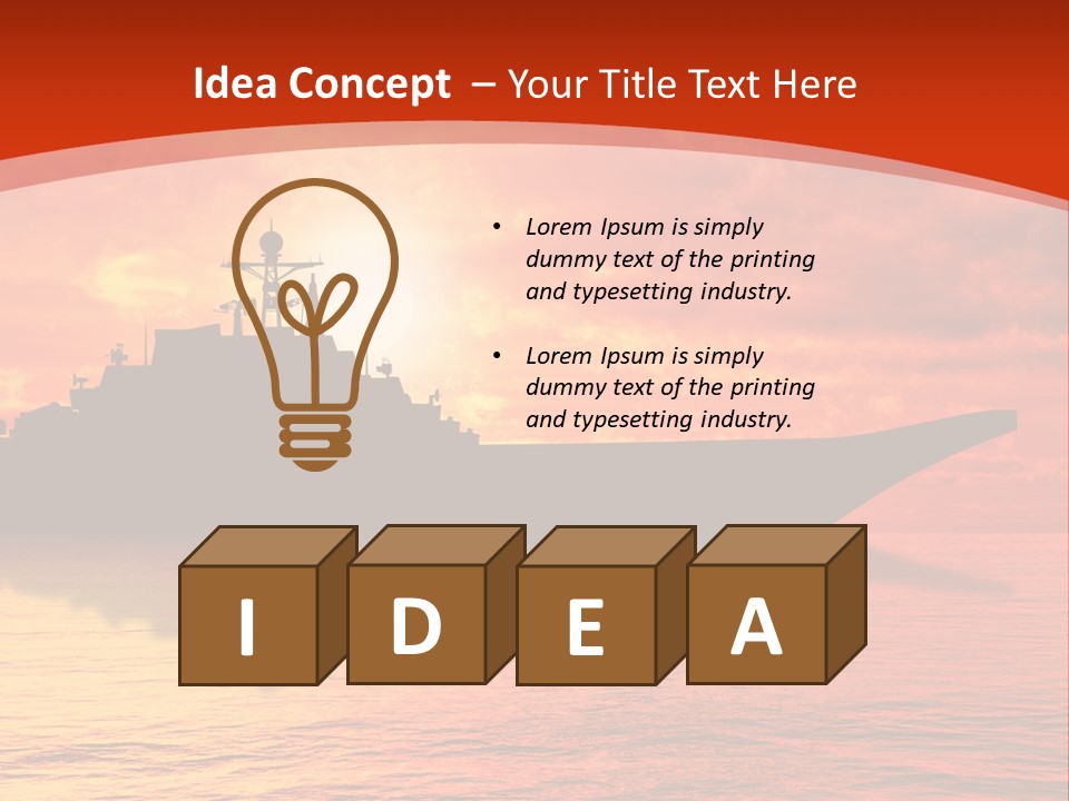 Nautical Sunrise Gray PowerPoint Template