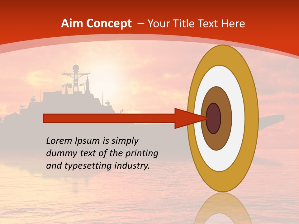 Nautical Sunrise Gray PowerPoint Template