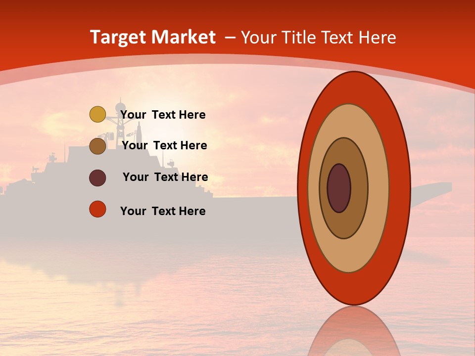 Nautical Sunrise Gray PowerPoint Template