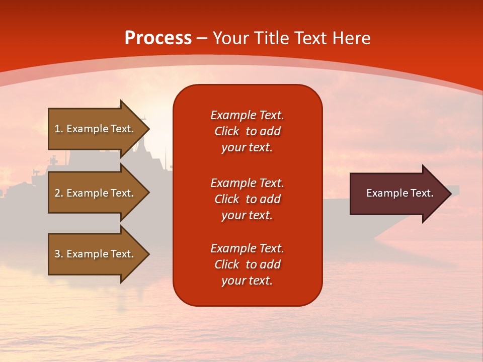 Nautical Sunrise Gray PowerPoint Template