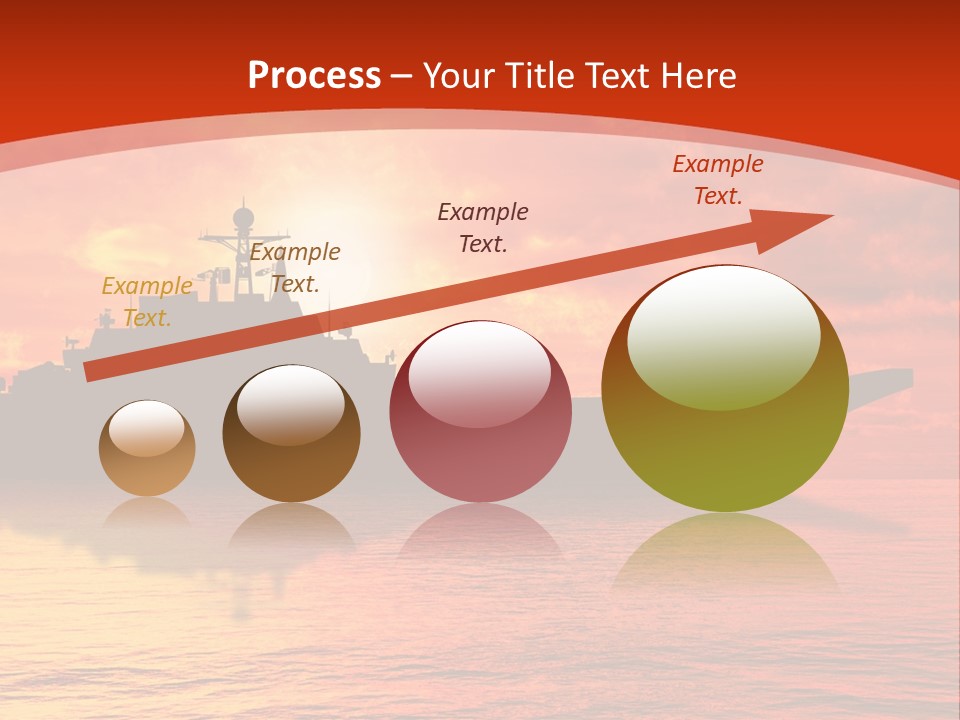 Nautical Sunrise Gray PowerPoint Template