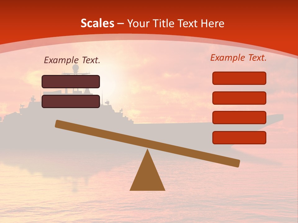 Nautical Sunrise Gray PowerPoint Template