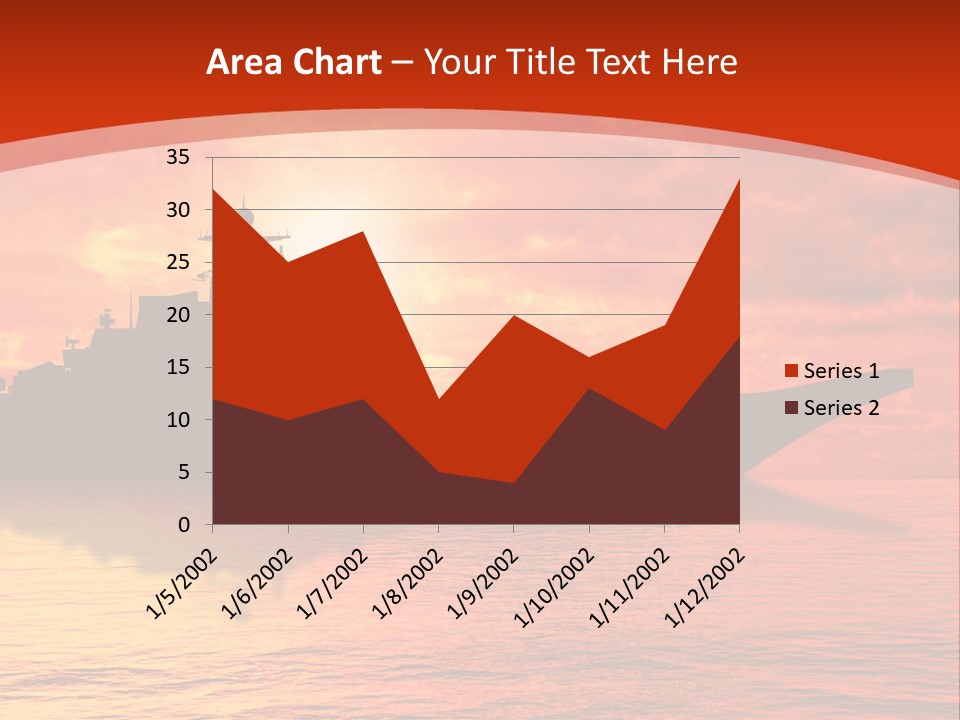 Nautical Sunrise Gray PowerPoint Template