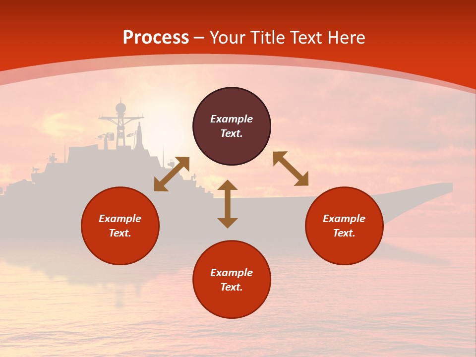 Nautical Sunrise Gray PowerPoint Template