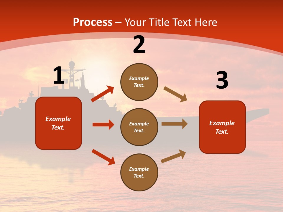 Nautical Sunrise Gray PowerPoint Template