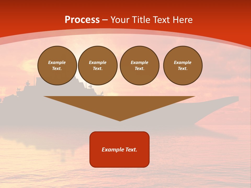 Nautical Sunrise Gray PowerPoint Template