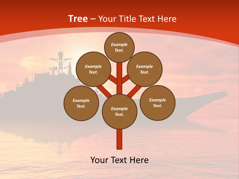 Nautical Sunrise Gray PowerPoint Template