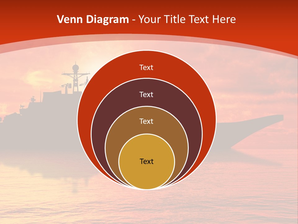Nautical Sunrise Gray PowerPoint Template