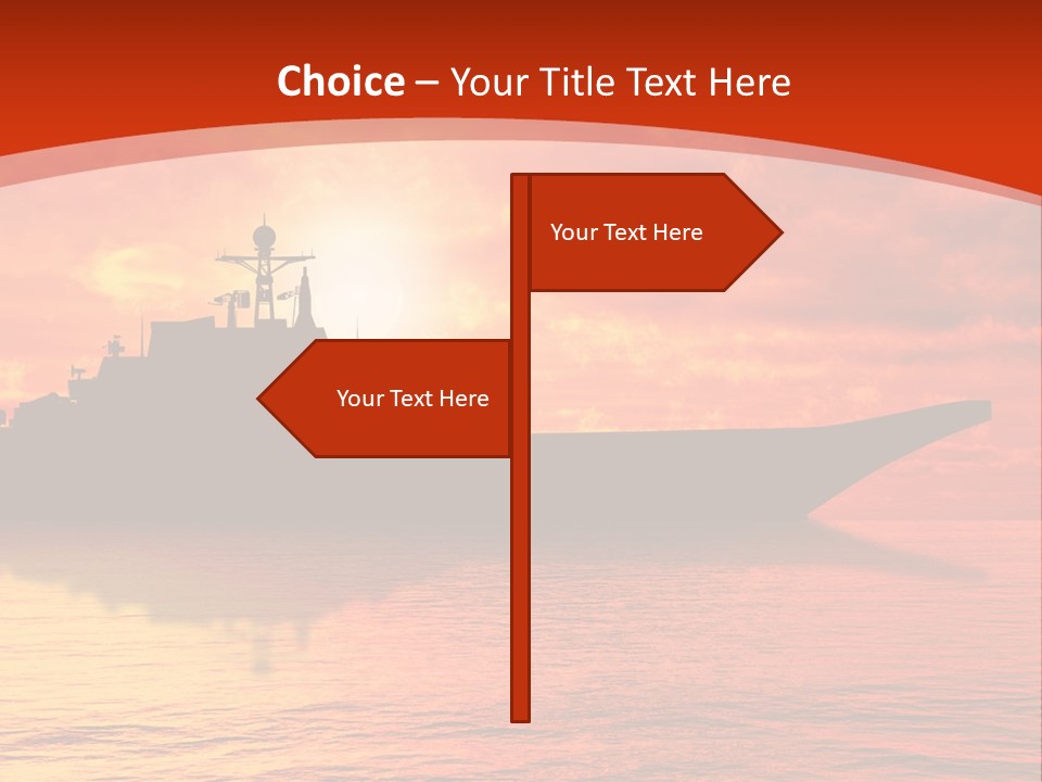 Nautical Sunrise Gray PowerPoint Template