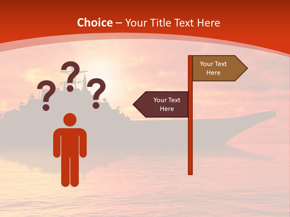 Nautical Sunrise Gray PowerPoint Template