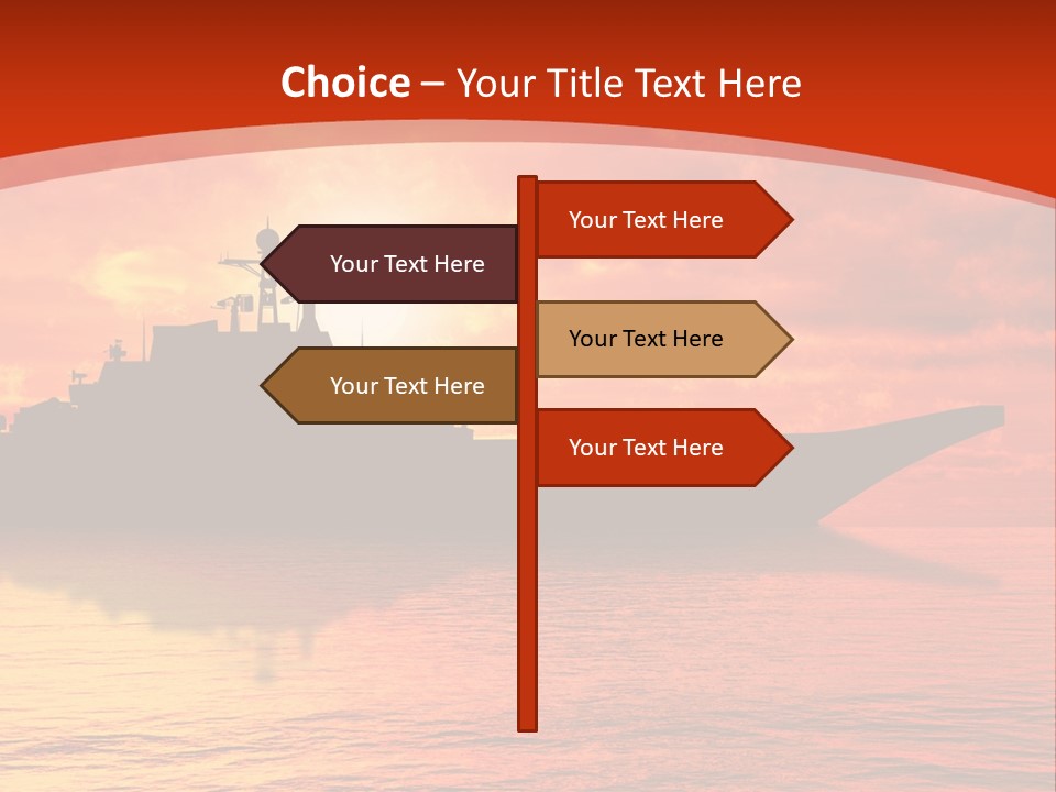 Nautical Sunrise Gray PowerPoint Template