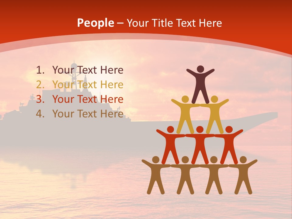 Nautical Sunrise Gray PowerPoint Template