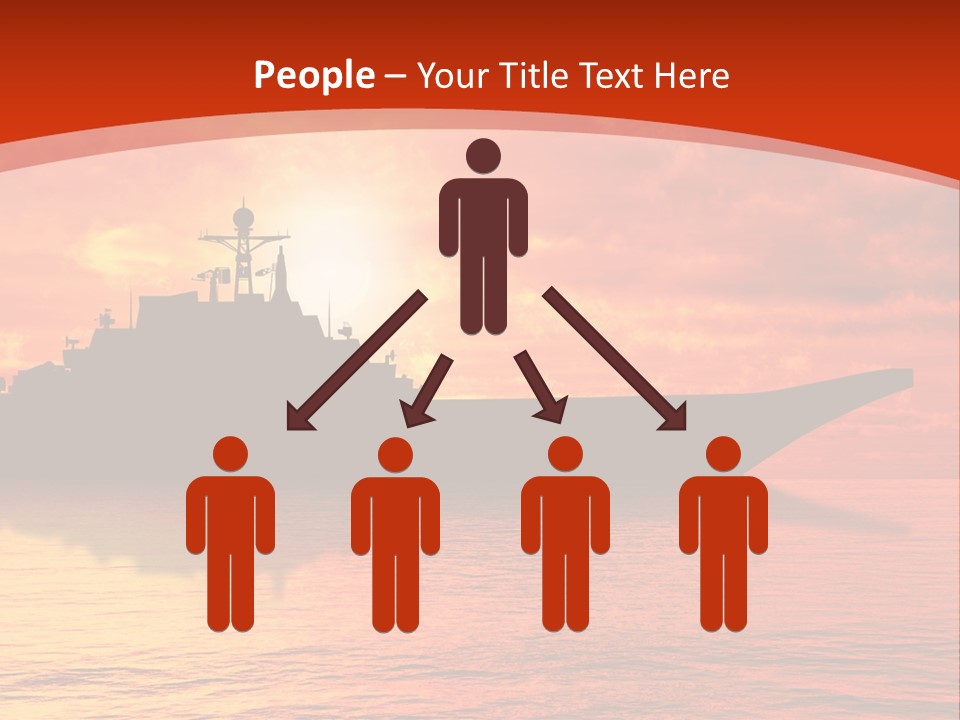 Nautical Sunrise Gray PowerPoint Template