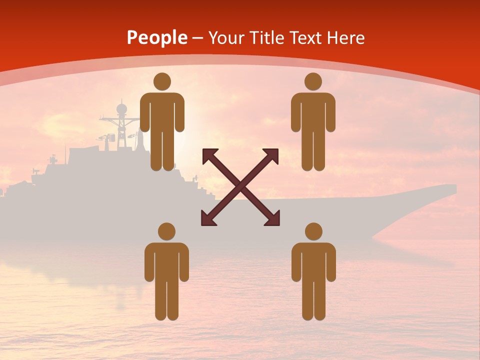 Nautical Sunrise Gray PowerPoint Template