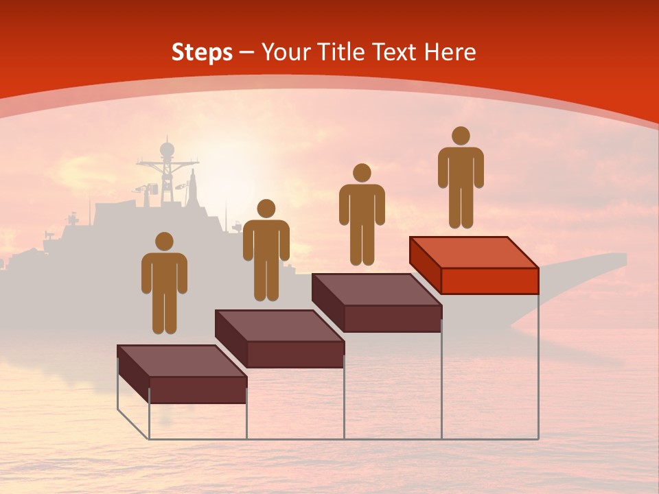 Nautical Sunrise Gray PowerPoint Template