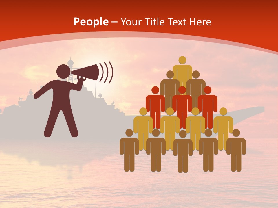 Nautical Sunrise Gray PowerPoint Template