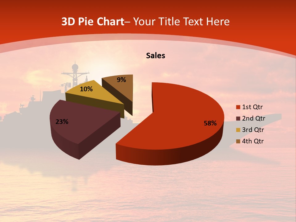 Nautical Sunrise Gray PowerPoint Template