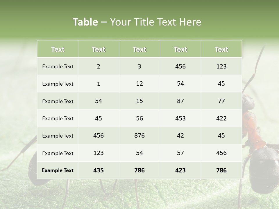 Insects Ant Goal PowerPoint Template