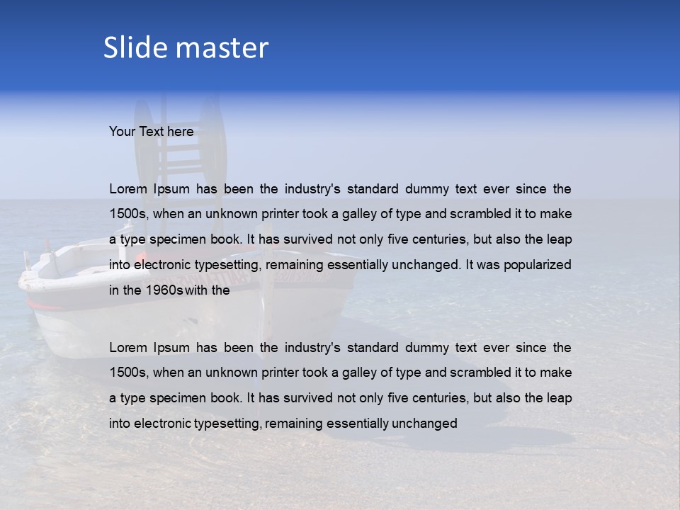 Fishing Blue Nature PowerPoint Template