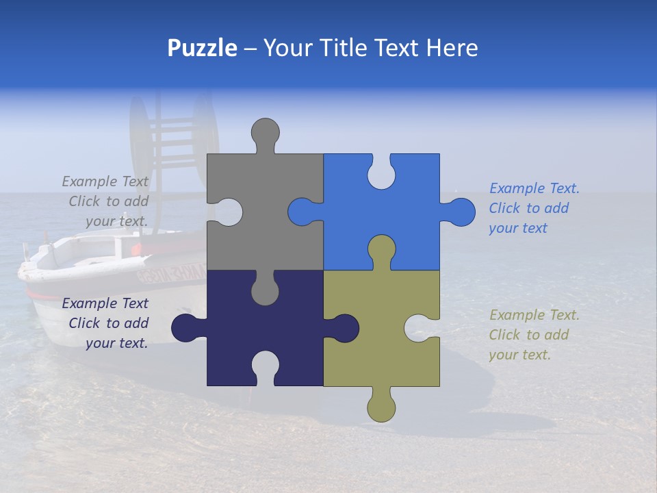 Fishing Blue Nature PowerPoint Template