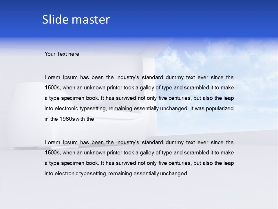 Showcase Apartment Sofa PowerPoint Template