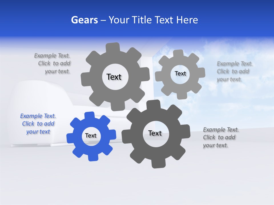 Showcase Apartment Sofa PowerPoint Template