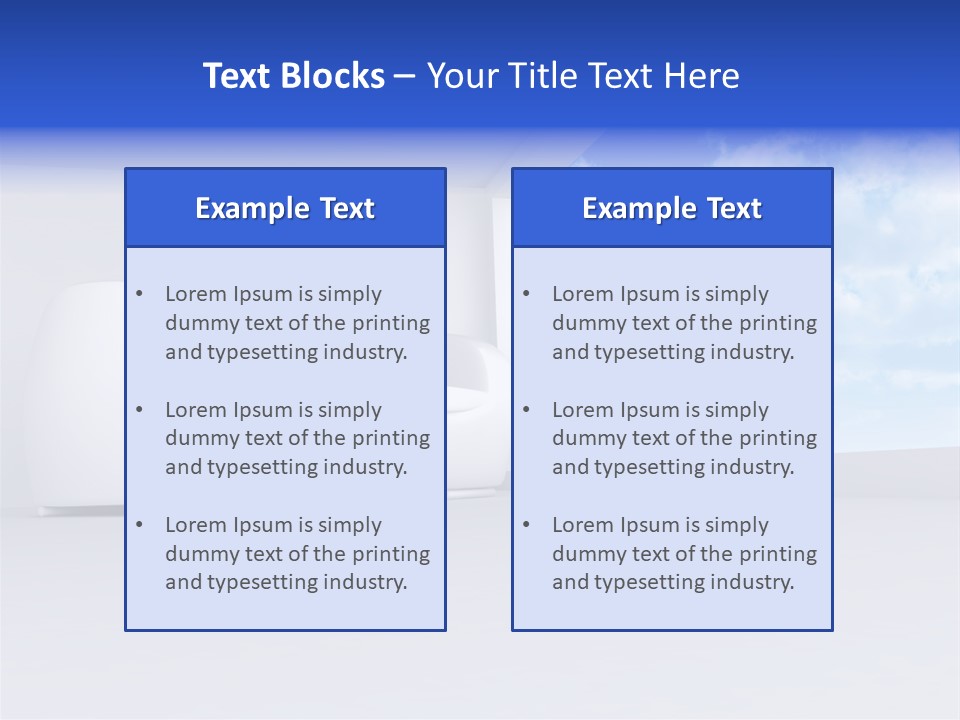 Showcase Apartment Sofa PowerPoint Template
