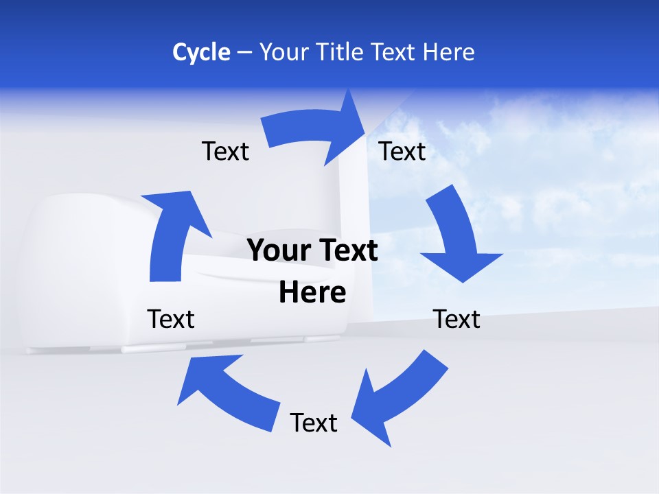 Showcase Apartment Sofa PowerPoint Template