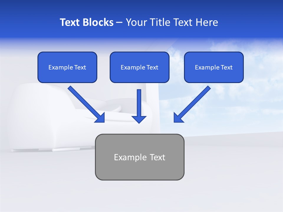 Showcase Apartment Sofa PowerPoint Template