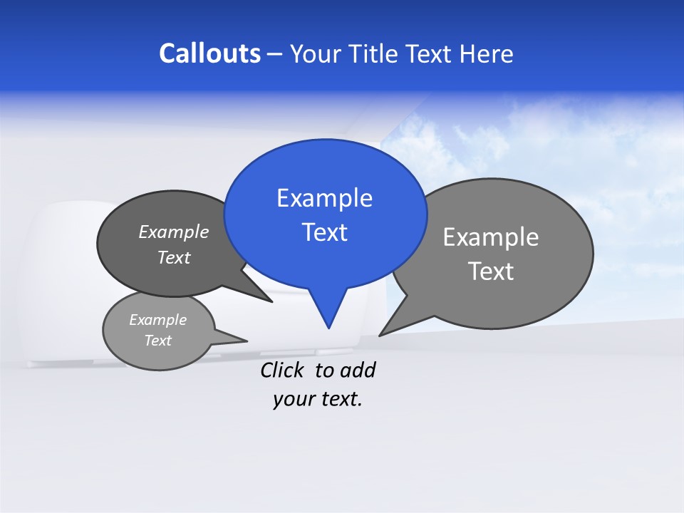 Showcase Apartment Sofa PowerPoint Template