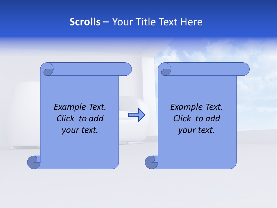 Showcase Apartment Sofa PowerPoint Template
