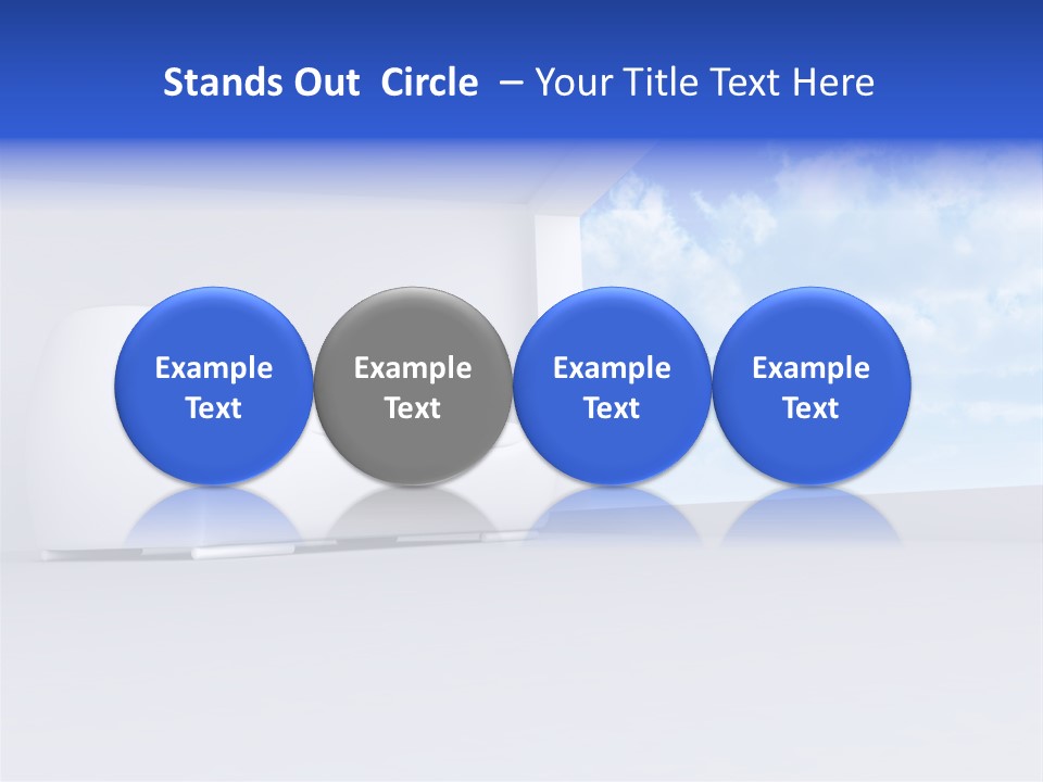 Showcase Apartment Sofa PowerPoint Template