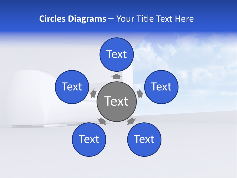 Showcase Apartment Sofa PowerPoint Template