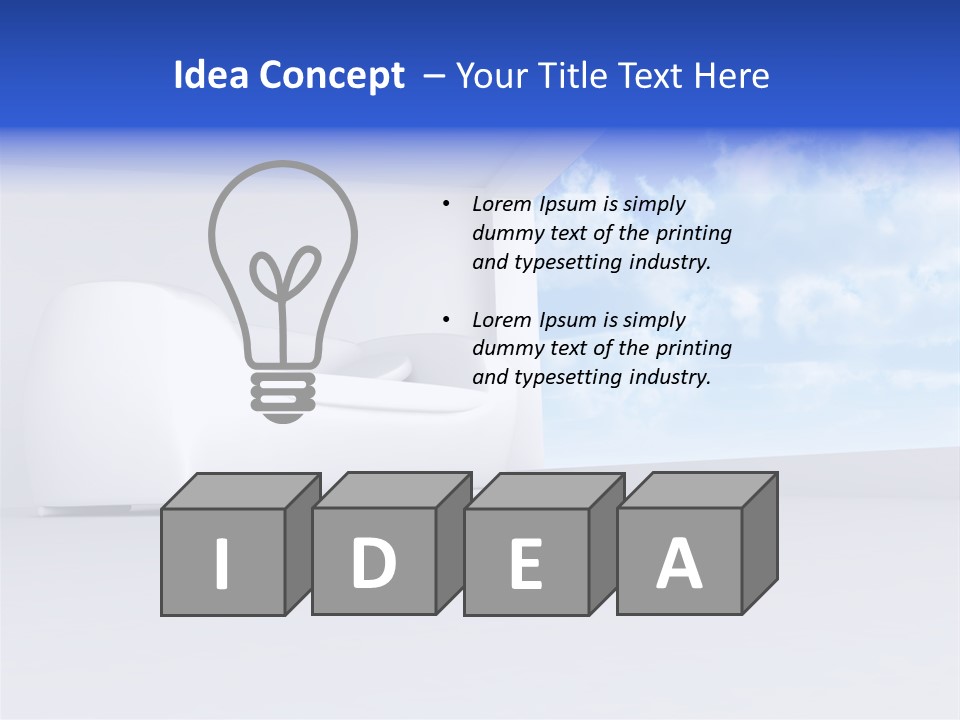 Showcase Apartment Sofa PowerPoint Template