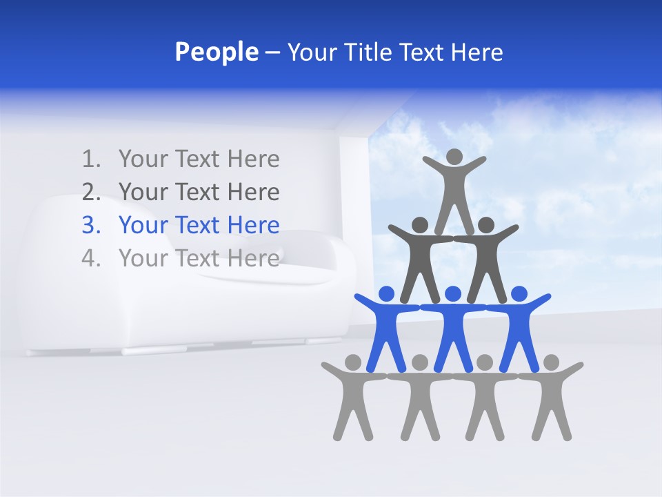 Showcase Apartment Sofa PowerPoint Template