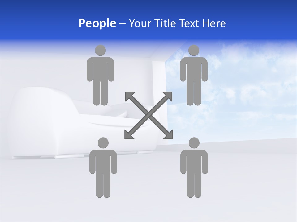 Showcase Apartment Sofa PowerPoint Template