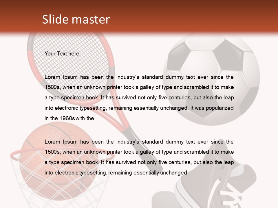 Football Baseball Badminton PowerPoint Template