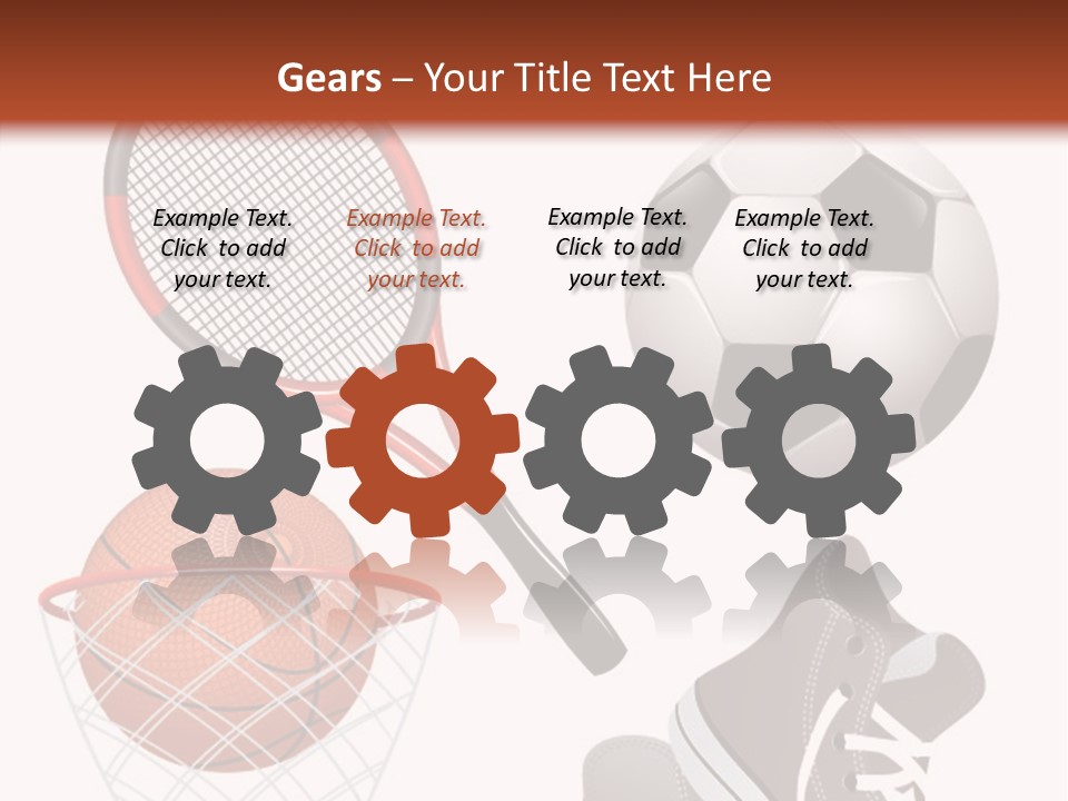 Football Baseball Badminton PowerPoint Template