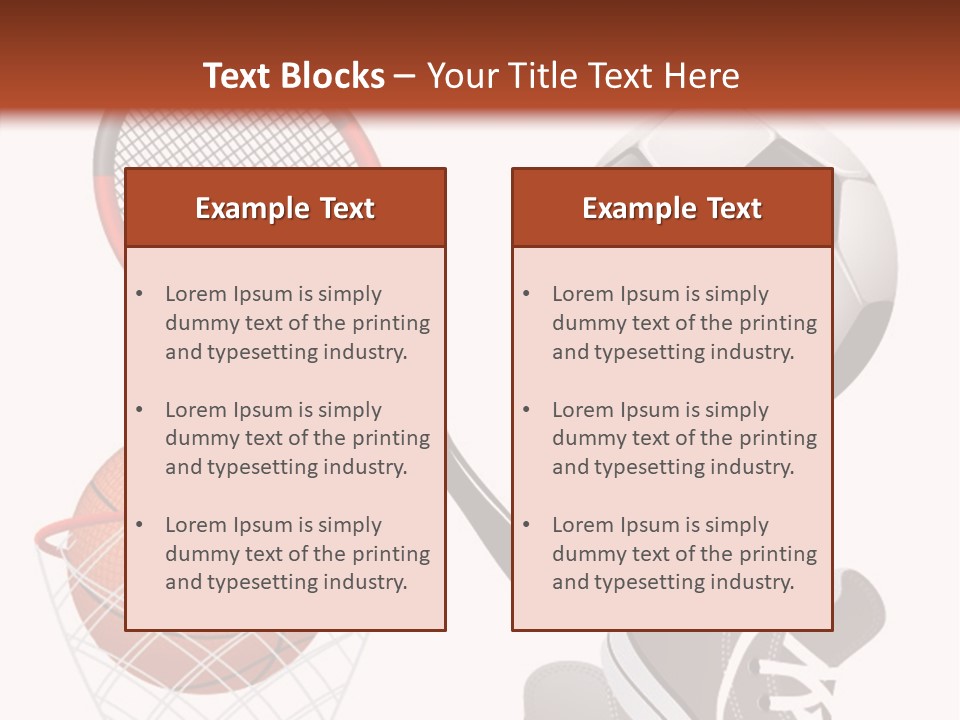 Football Baseball Badminton PowerPoint Template