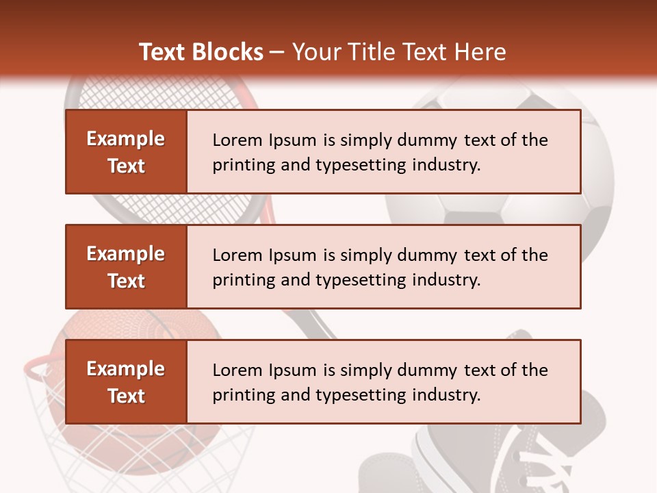 Football Baseball Badminton PowerPoint Template
