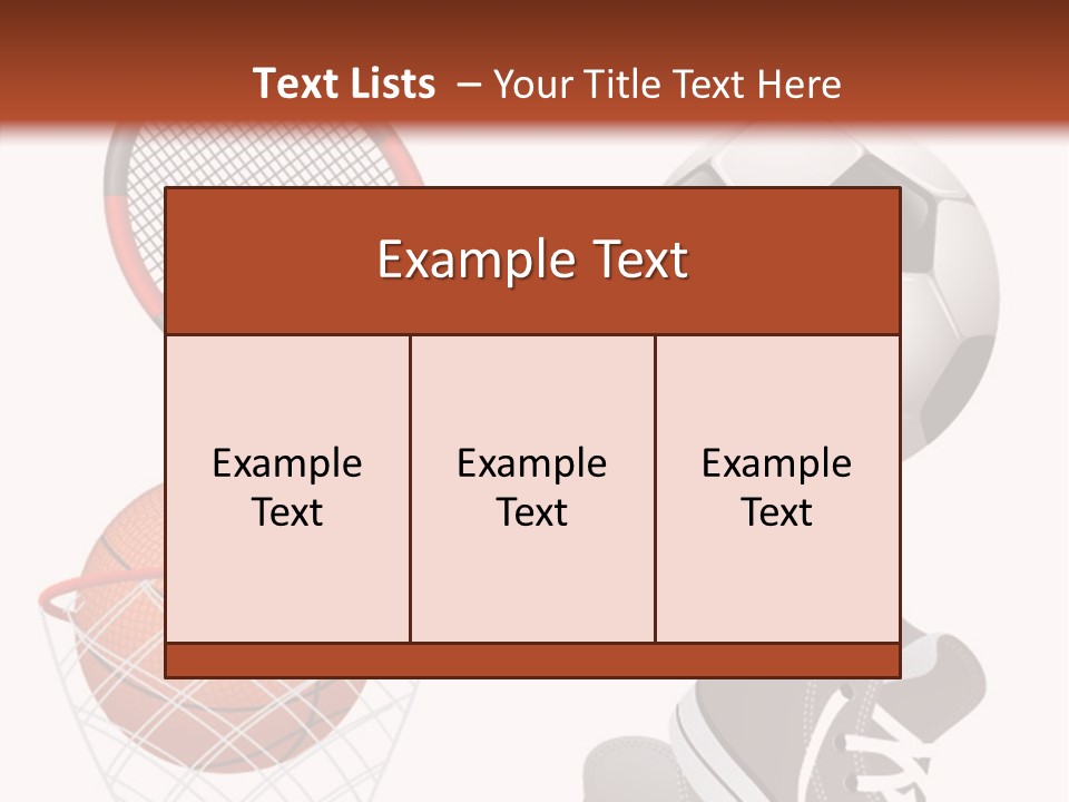 Football Baseball Badminton PowerPoint Template