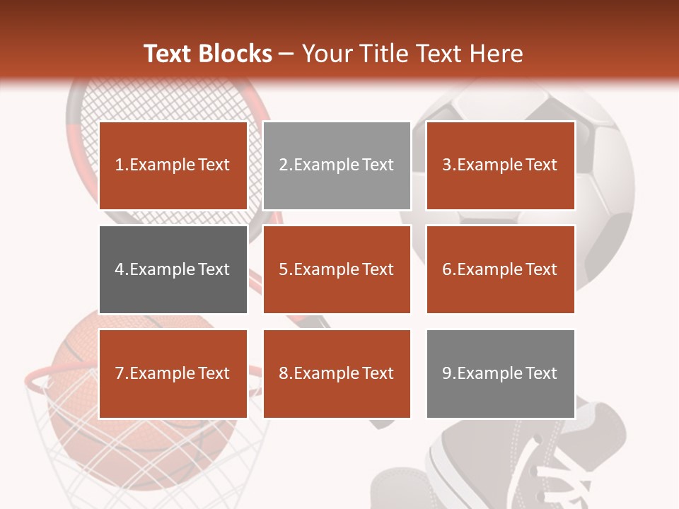Football Baseball Badminton PowerPoint Template