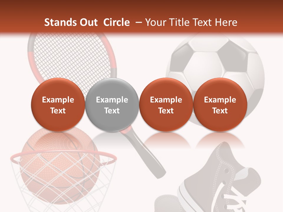 Football Baseball Badminton PowerPoint Template