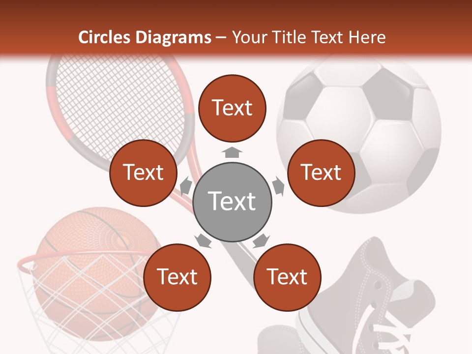 Football Baseball Badminton PowerPoint Template