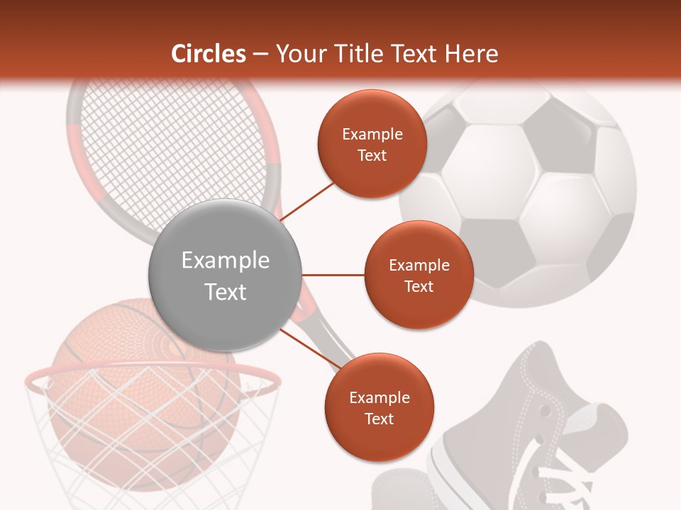 Football Baseball Badminton PowerPoint Template