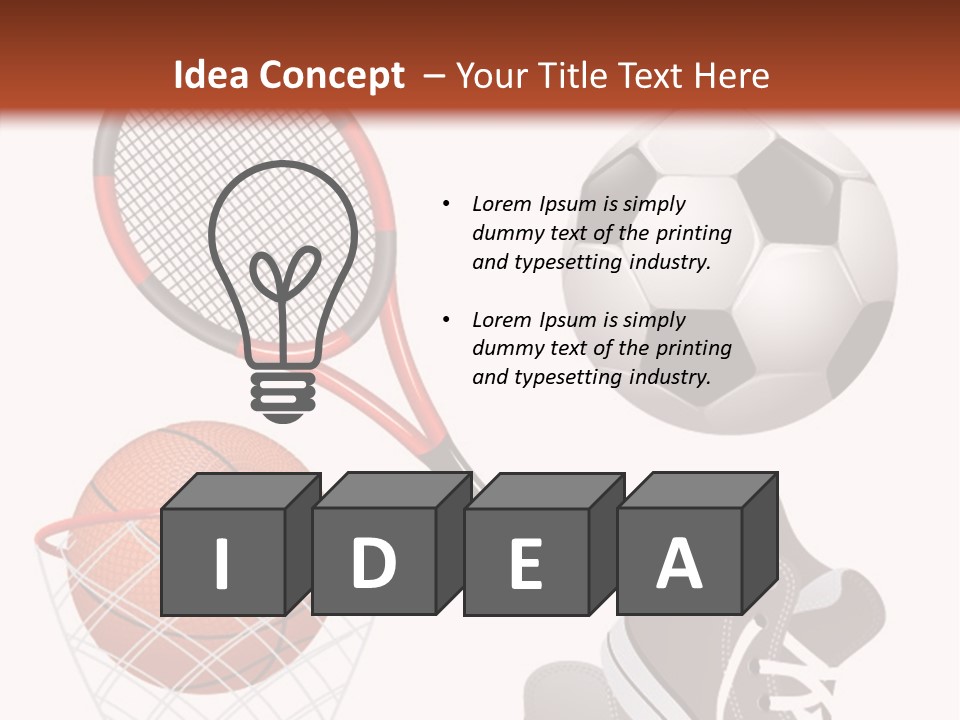 Football Baseball Badminton PowerPoint Template