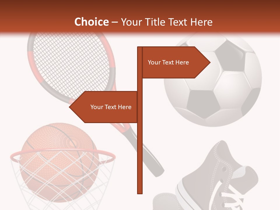 Football Baseball Badminton PowerPoint Template