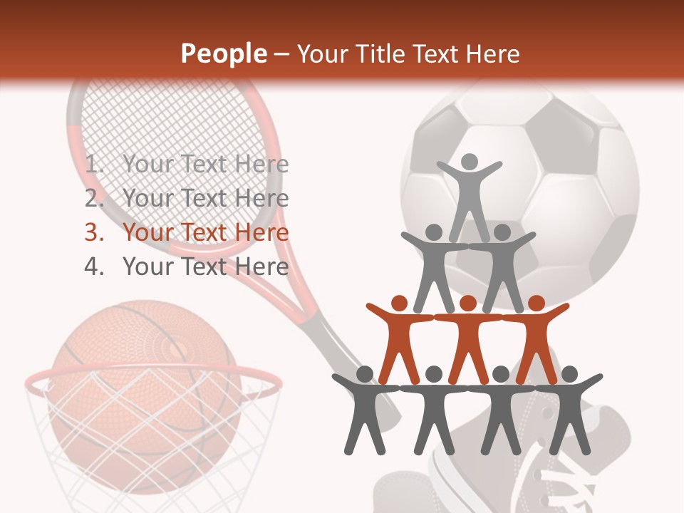 Football Baseball Badminton PowerPoint Template