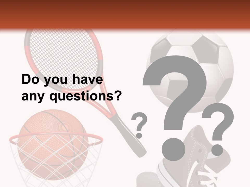 Football Baseball Badminton PowerPoint Template