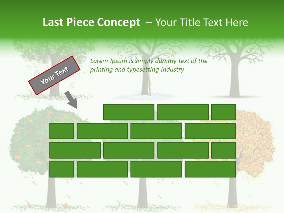A Group Of Trees With Different Types Of Leaves PowerPoint Template